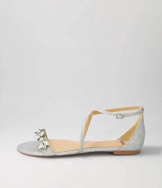 Image of Sandals. Productname: Glisten Silver Glitter Sandals in SILVER colour by brand - MOLLINI