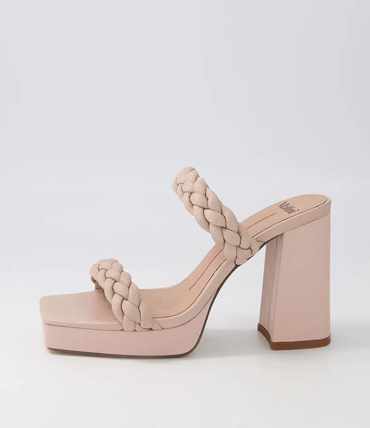 Image of Sandals. Productname: Fleur Dark Nude Leather Sandals in DK NUDE colour by brand - MOLLINI