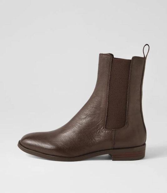 Image of Boots. Productname: Wanderer Choc Leather Chelsea Boots in CHOC colour by brand - MOLLINI