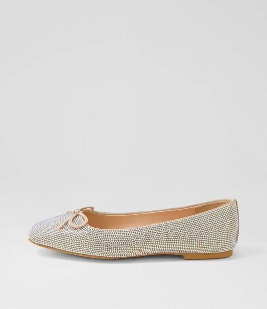 Image of Footwear. Productname: Terina Silver Nude Jewels Ballet Flats in SILVER-NUDE colour by brand - MOLLINI