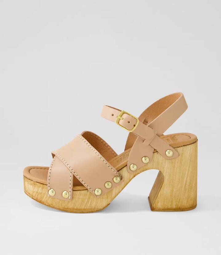 Image of Sandals. Productname: Fileya Nude Leather Sandals in Nude colour by brand - MOLLINI