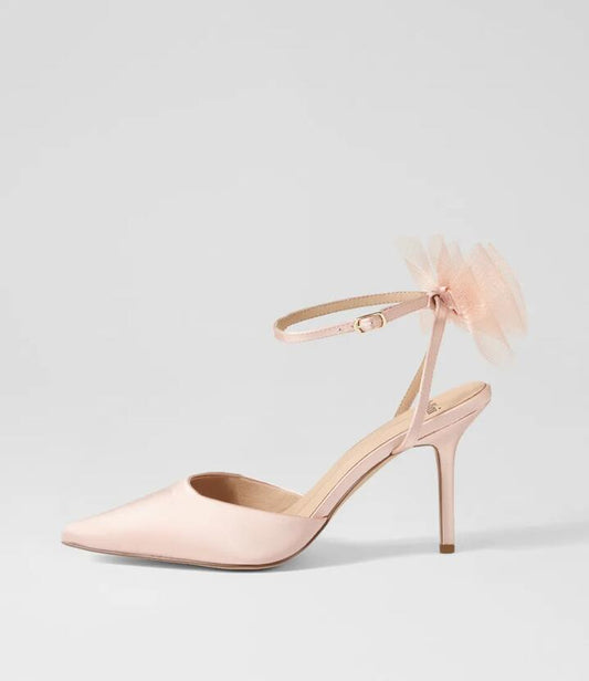 Image of Heels. Productname: Myday Blush Satin Heels in BLUSH colour by brand - MOLLINI