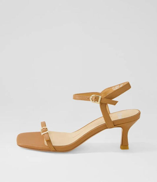 Image of Sandals. Productname: Glare Dark Tan Leather Sandals in DK TAN colour by brand - MOLLINI