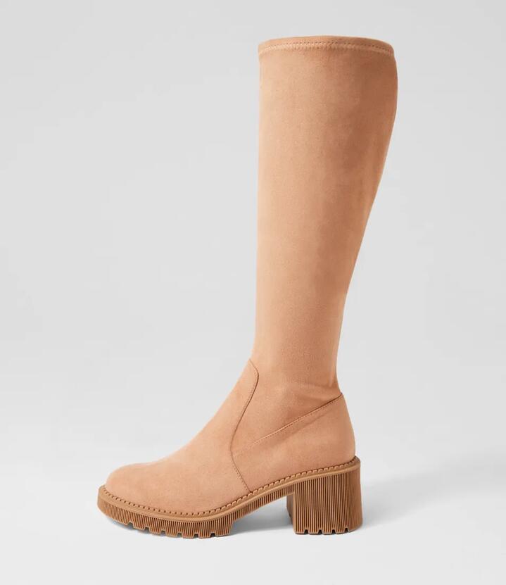 Image of Boots. Productname: Zarah Mi Cappuccino Stretch Microsuede Cappuccino in CAPPUCCINO colour by brand - MIDAS