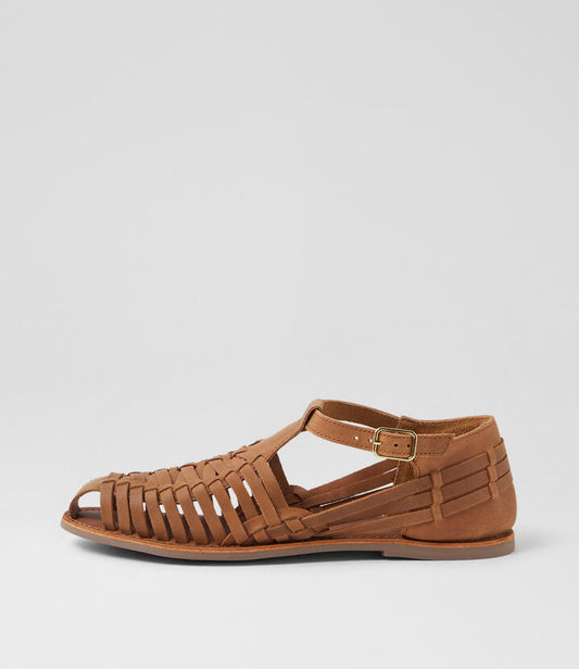 Image of Footwear. Productname: Laorna Tan Leather Flat Shoes in TAN colour by brand - MOLLINI