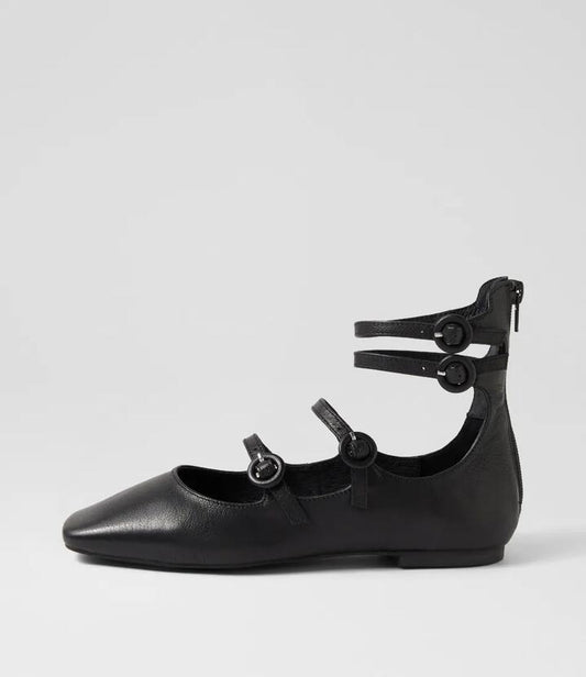 Image of Footwear. Productname: Tenisha Mo Black Leather Black in BLACK colour by brand - MOLLINI