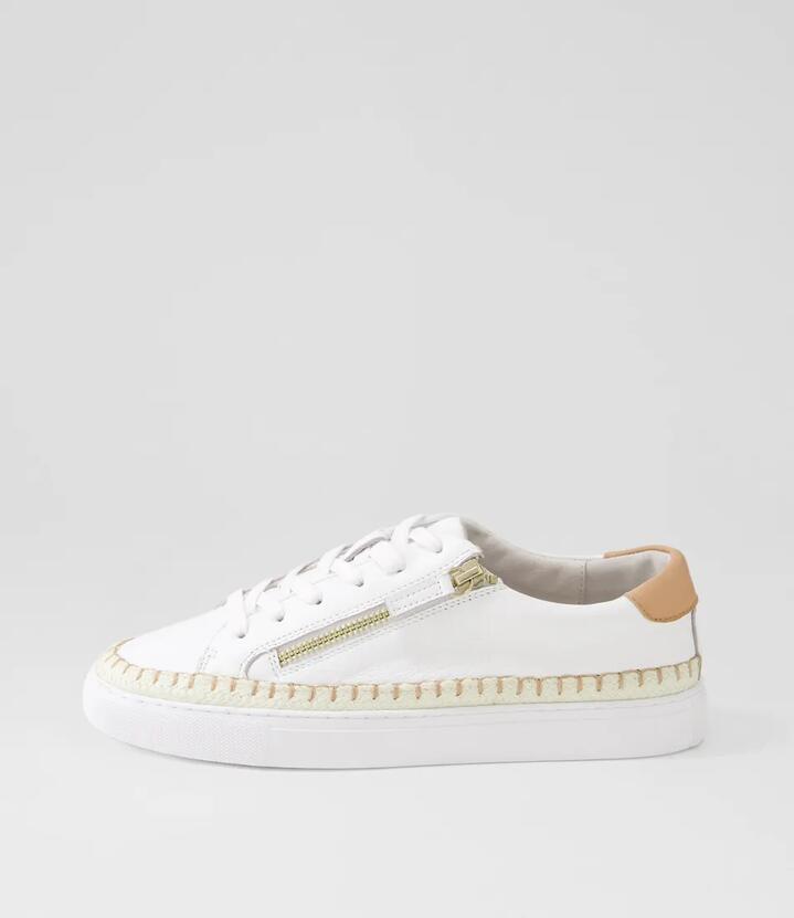 Image of Sneakers. Productname: Tolly White Stone Leather Sneakers in WHITE-STONE colour by brand - MIDAS