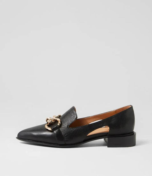 Image of Dresses. Productname: Eilise Mi Black Leather Black in BLACK colour by brand - MIDAS