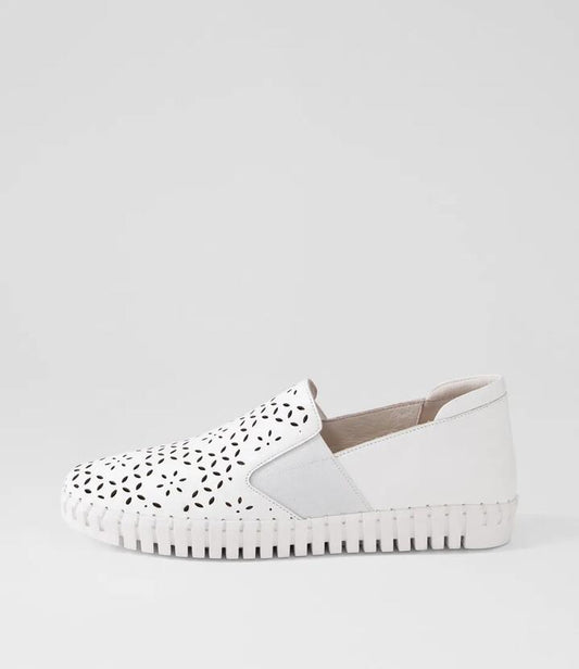 Image of Sneakers. Productname: Halerr White Leather Sneakers in WHITE-WHITE SOLE colour by brand - MIDAS