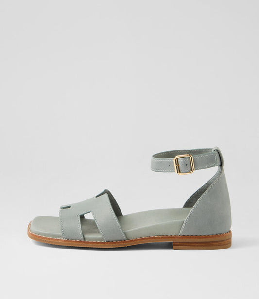 Image of Sandals. Productname: Effia Denim Leather Sandals in DENIM colour by brand - MIDAS