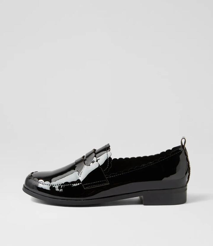 Image of Heels. Productname: Qartoon Mo Black Black Heel Patent Leather Black Black Heel in BLACK-BLACK HEEL colour by brand - MOLLINI