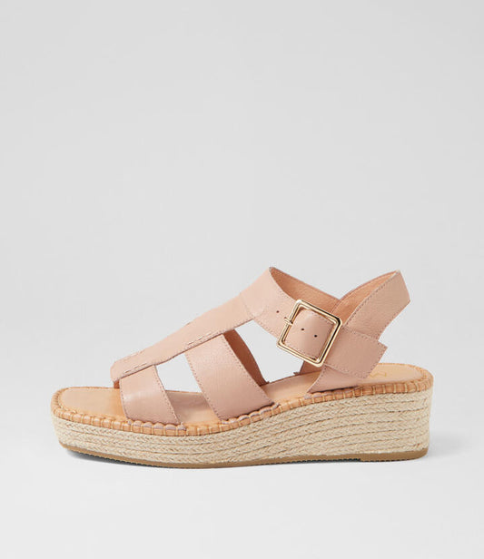Image of Sandals. Productname: Yesma Cappuccino Natural Rope Leather Sandals in CAPPUCCINO-NATURAL ROPE colour by brand - MIDAS