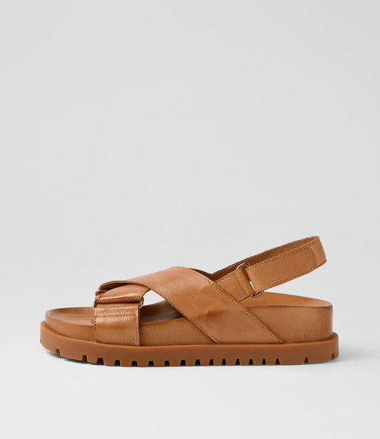 Image of Sandals. Productname: Umar Tan Leather Sandals in TAN-TAN SOLE colour by brand - MIDAS