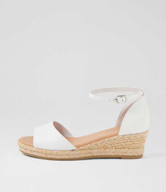 Image of Sandals. Productname: Skissy White Tan Multi Leather Sandals in WHITE-TAN MULTI colour by brand - MIDAS