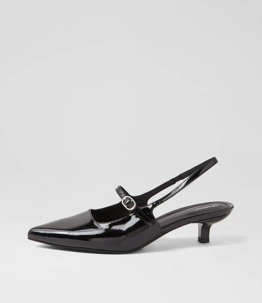 Image of Heels. Productname: Candor Black Patent Leather Heels in BLACK colour by brand - MOLLINI