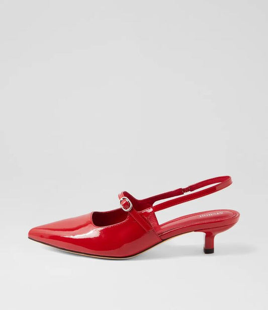 Image of Heels. Productname: Candor Red Patent Leather Heels in RED colour by brand - MOLLINI