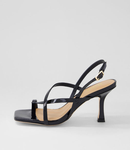 Image of Sandals. Productname: Witney Black Patent Leather Sandals in BLACK colour by brand - MOLLINI
