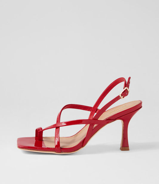 Image of Sandals. Productname: Witney Candy Red Patent Leather Sandals in CANDY RED colour by brand - MOLLINI