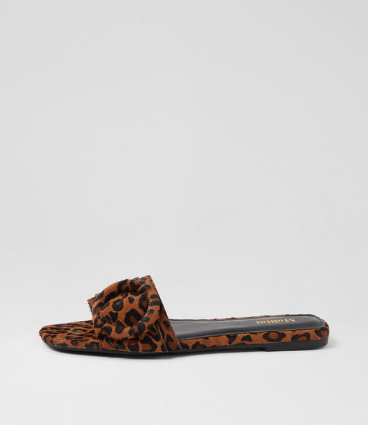 Image of Slippers. Productname: Raini Leopard Pony Slides in LEOPARD colour by brand - MOLLINI