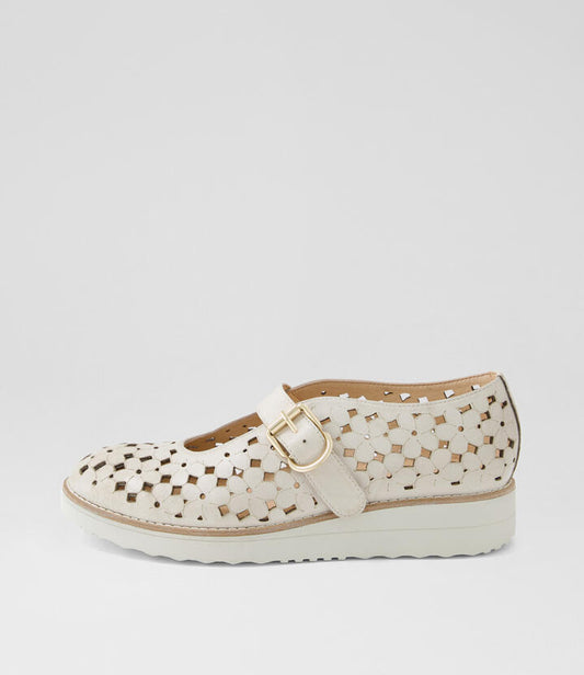 Image of Footwear. Productname: Ollens Almond Leather Flat Shoes in ALMOND-ALMOND SOLE colour by brand - MIDAS