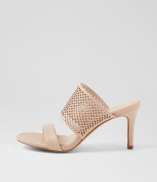 Image of Sandals. Productname: Noya Nude Leather Sandals in NUDE colour by brand - MIDAS