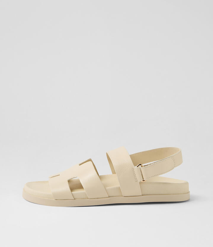 Image of Sandals. Productname: Raffay Milk Leather Sandals in MILK colour by brand - MIDAS