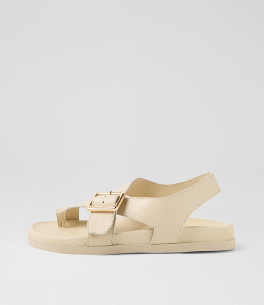 Image of Sandals. Productname: Rakkal Milk Leather Sandals in MILK colour by brand - MIDAS