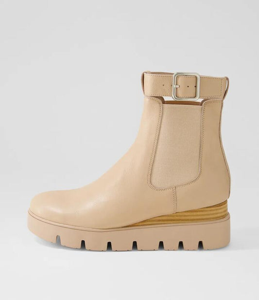 Image of Boots. Productname: Rwamba Cappuccino Natural Sole Leather Chelsea Boots in CAPPUCCINO-NAT&CAPP colour by brand - MIDAS