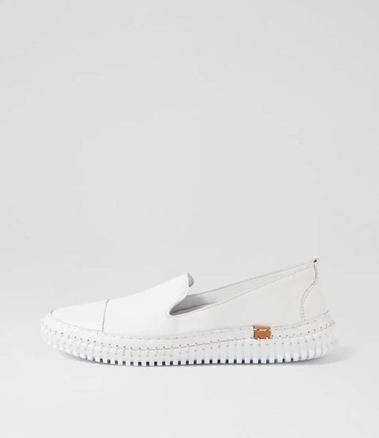 Image of Sneakers. Productname: Jima White Leather Sneakers in WHITE colour by brand - MIDAS