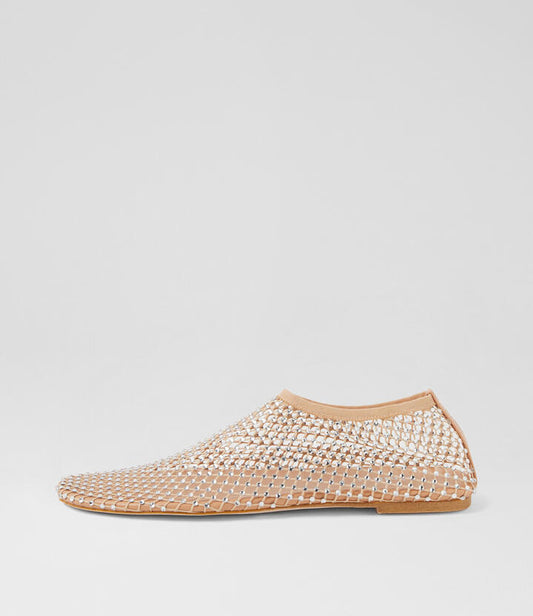 Image of Sandals. Productname: Reaffirm Nude Mesh Sandals in NUDE colour by brand - MOLLINI
