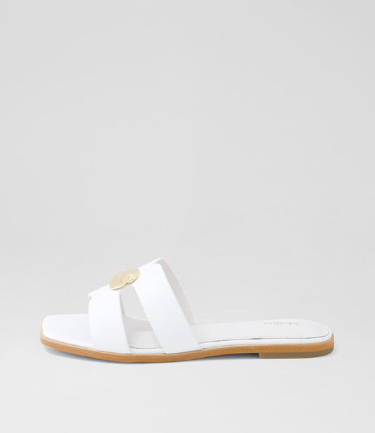 Image of Sandals. Productname: Sanilla White Leather Sandals in WHITE colour by brand - MOLLINI