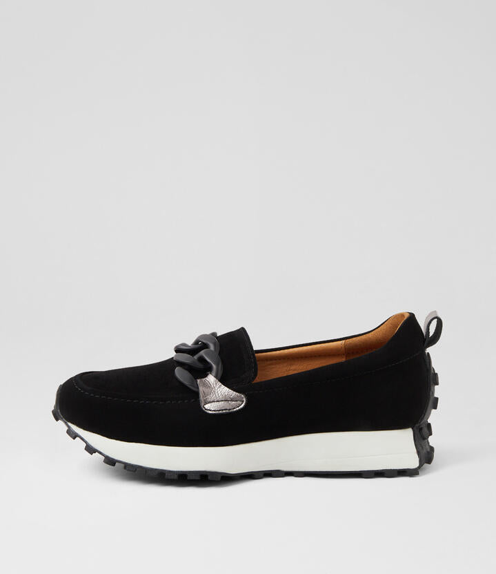 Image of Sneakers. Productname: Orion Black Suede Sneakers in BLACK colour by brand - MIDAS