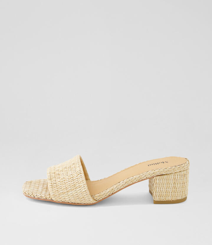 Image of Sandals. Productname: Anaah Natural Woven Sandals in Natural colour by brand - MOLLINI