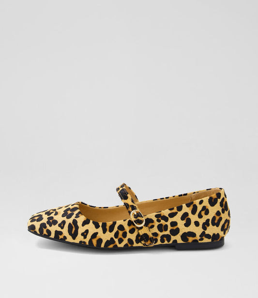 Image of Footwear. Productname: Tokena Light Leopard Pony Ballet Flats in LT LEOPARD colour by brand - MOLLINI