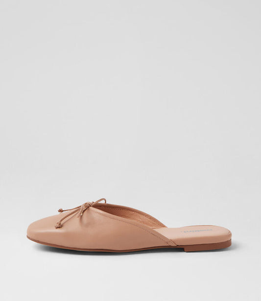 Image of Sandals. Productname: Nevina Nude Leather Mules in NUDE colour by brand - MOLLINI