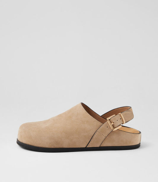 Image of Footwear. Productname: Vumina Camel Suede Flat Shoes in CAMEL colour by brand - MOLLINI