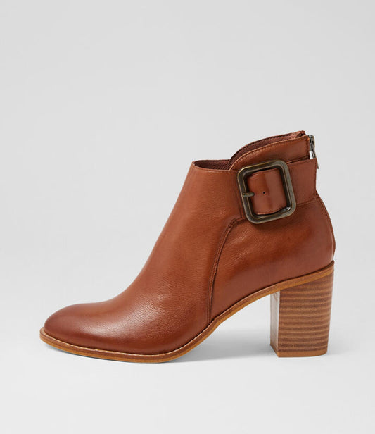 Image of Boots. Productname: Toodloo Drambuie Leather Ankle Boots in DRAMBUIE colour by brand - MIDAS