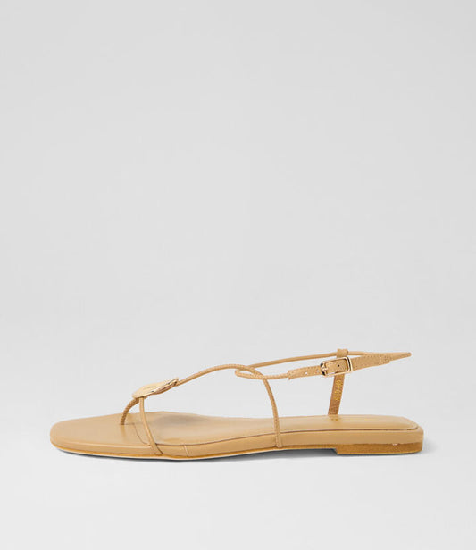 Image of Sandals. Productname: Rad Camel Leather Sandals in CAMEL colour by brand - MOLLINI