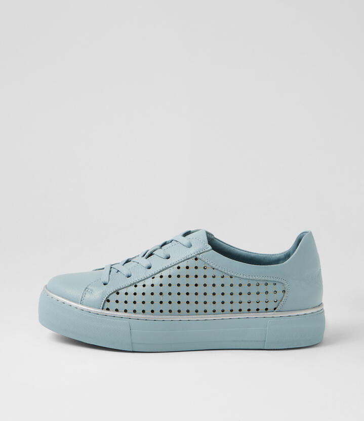 Image of Sneakers. Productname: Funfair Denim Leather Sneakers in DENIM-DENIM SOLE colour by brand - MIDAS