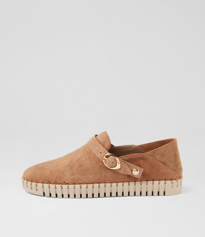 Image of Sneakers. Productname: Halpha Light Choc Almond Suede Sneakers in LT CHOC-ALMOND SOLE colour by brand - MIDAS