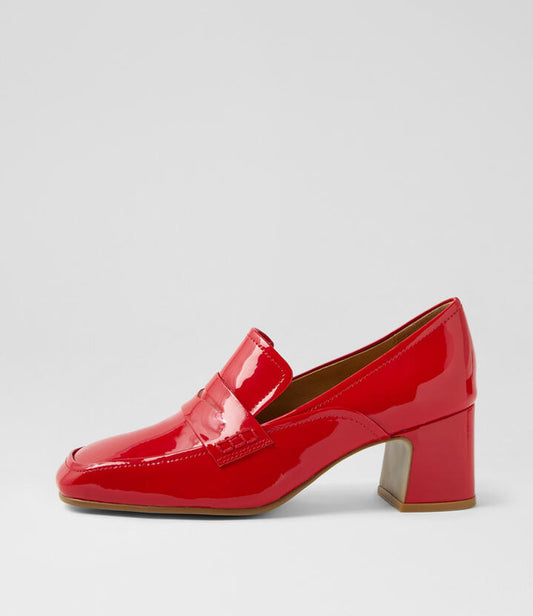 Image of Heels. Productname: Kendon New Red Patent Leather Heels in NEW RED colour by brand - MIDAS