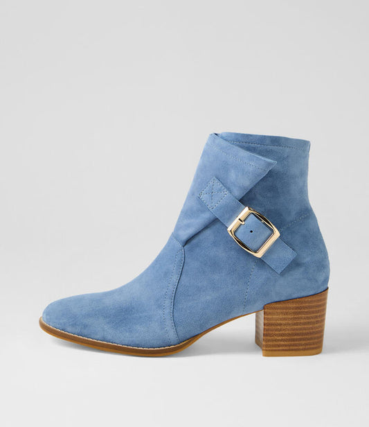 Image of Boots. Productname: Mickeen Denim Suede Ankle Boots in DENIM colour by brand - MIDAS
