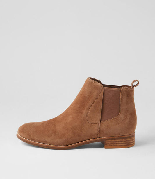 Image of Boots. Productname: Nuroad Light Choc Suede Chelsea Boots in LT CHOC colour by brand - MIDAS