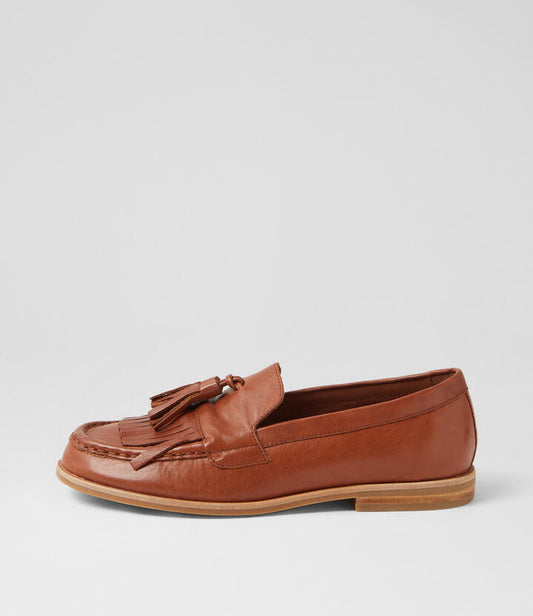 Image of Flats. Productname: Qaser Dark Rum Leather Loafers in DARK RUM colour by brand - MIDAS