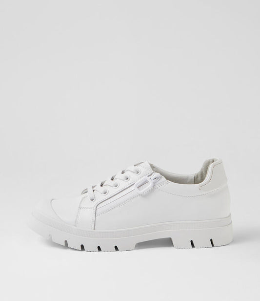 Image of Sneakers. Productname: Seeof White Leather Multi Sneakers in WHITE-WHITE colour by brand - MIDAS