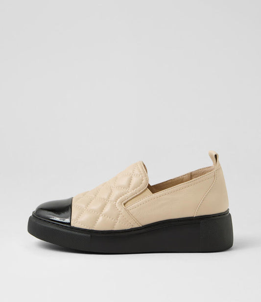 Image of Sneakers. Productname: Yoppit Black Vanilla Patent Leather Sneakers in BLACK-VANILLA colour by brand - MIDAS