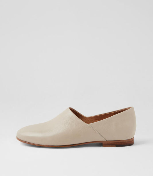 Image of Footwear. Productname: Umacka Almond Leather Flat Shoes in ALMOND colour by brand - MIDAS