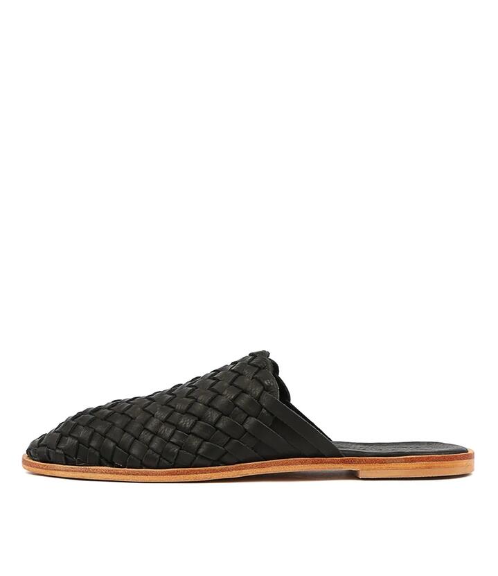 Image of Flats. Productname: Luella Black Leather Flats in BLACK colour by brand - MOLLINI