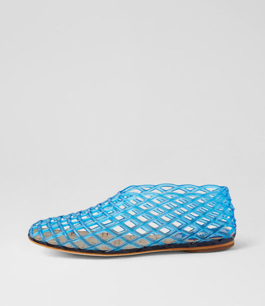 Image of Footwear. Productname: Piknic Electric Blue Jelly Flat Shoes in ELECTRIC BLUE colour by brand - MOLLINI
