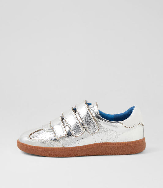 Image of Sneakers. Productname: Danela Silver White Leather Sneakers in SILVER-WHITE colour by brand - MOLLINI